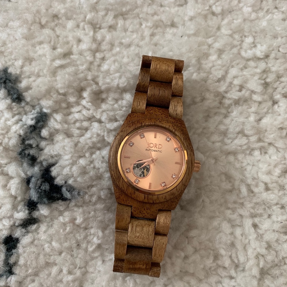 Jord Cora Zebrawood + Rose Watch